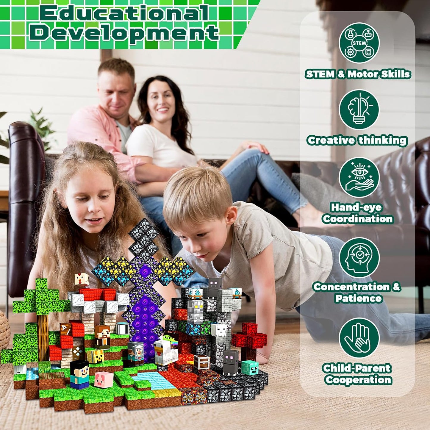 500pc Ultimate MagBlock™ Adventure Building Block Set - Free Gift!