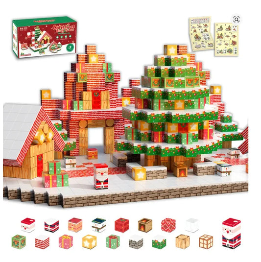 Holiday Christmas Magnetic Building Blocks Set