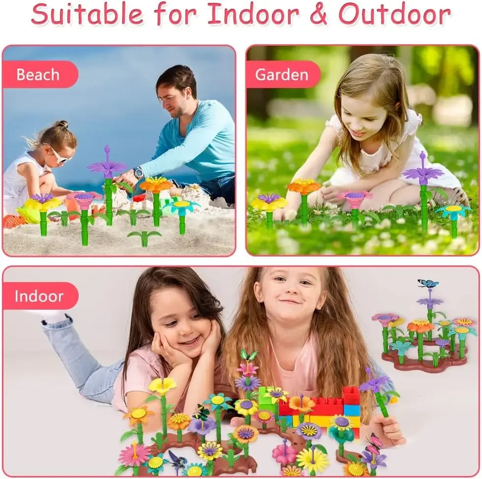 GardenGrow™ Flower Garden Play Set - 144 pieces!