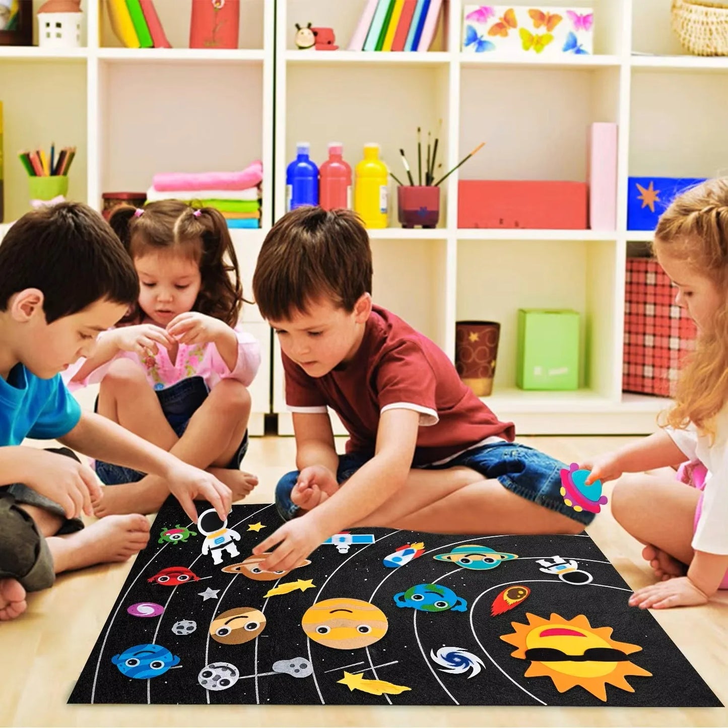 CreateKids™ Felt Wall Play Kit - Calendar/Space/Farm