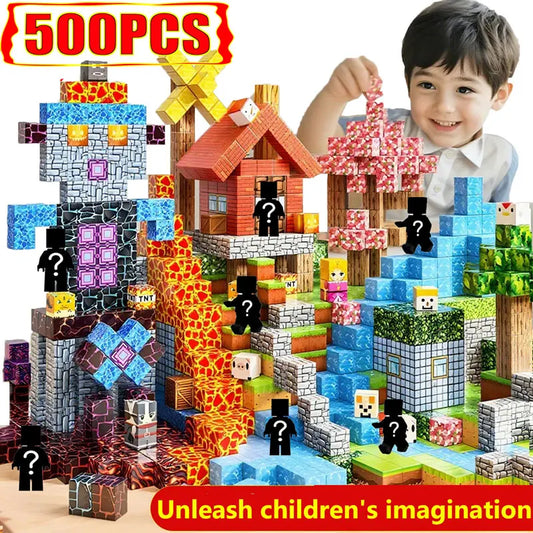 Magnetic Building Blocks Set - 100pc/200pc/500pc sets!