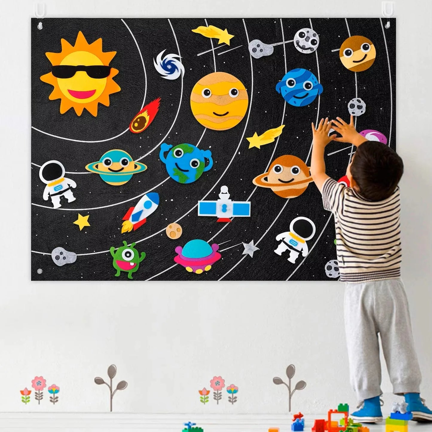 CreateKids™ Felt Wall Play Kit - Calendar/Space/Farm