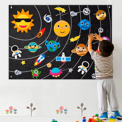 CreateKids™ Felt Wall Play Kit - Calendar/Space/Farm