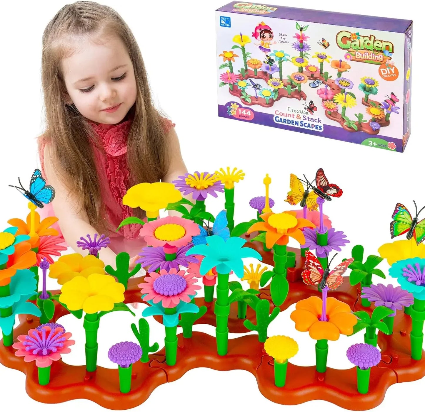 GardenGrow™ Flower Garden Play Set - 144 pieces!