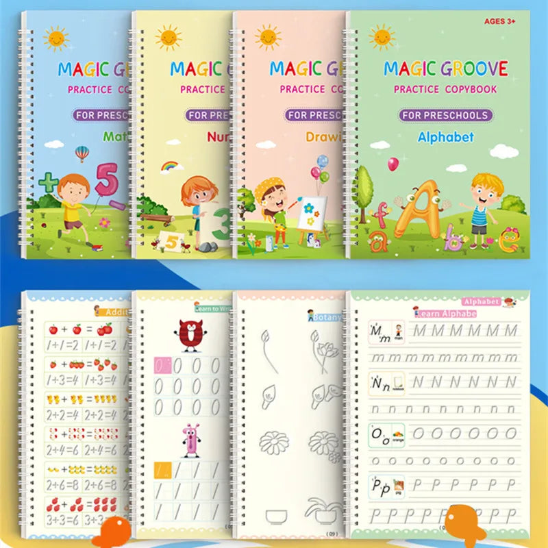MagGroove™ Reusable Tracing Book Set - 4 books included!