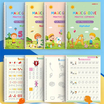 MagGroove™ Reusable Tracing Book Set - 4 books included!
