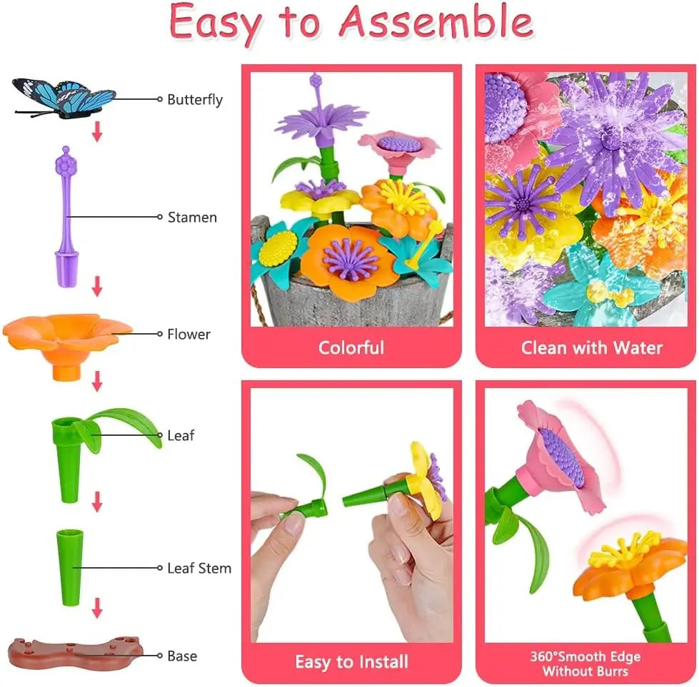 GardenGrow™ Flower Garden Play Set - 144 pieces!